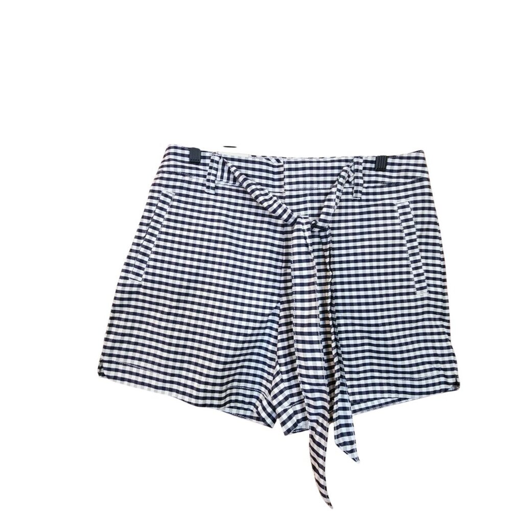 Tommy Hilfiger Womens Gingham Tie-Waist Shorts Size 6 NWT